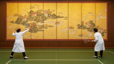 National Museum Takes on Screen Restoration with Tennis: Is Gold Leaf Volley Art or Error? - Main Image