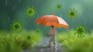 梅雨入りで街がバイオ村に、傘が防護服認定 - Style 9