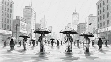 梅雨入りで街がバイオ村に、傘が防護服認定 - Style 11