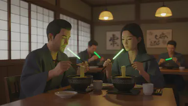 スマート箸、違法すする音で逮捕通知 - Style 11