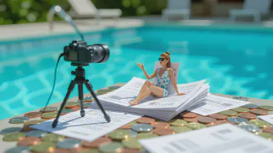 Streamer Bankrupted by Water Bills from Year-Long Pool Broadcast - Style 3