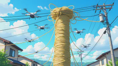 蕎麦配送ドローン、空で絡まり停電 - Style 4