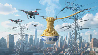 蕎麦配送ドローン、空で絡まり停電 - Style 6