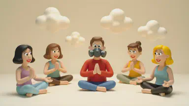 無音おならヨガ、スタジオがサイレント死守 - Style 1