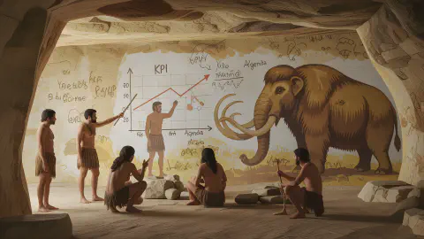 Ancient Humans May Have Gone Extinct from Making PowerPoints: 'Agenda' and 'KPI' Found on Cave Walls