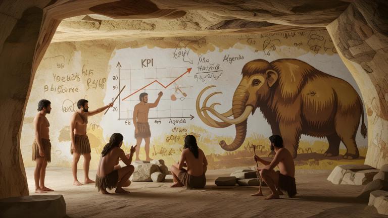 Ancient Humans May Have Gone Extinct from Making PowerPoints: 'Agenda' and 'KPI' Found on Cave Walls