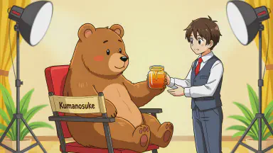 撮影現場に迷い込んだクマ、スタントマンとして正式デビュー - Style 1