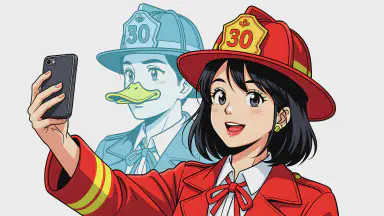 全ての「アヒル口」は宇宙からの遠隔操作だった。消防団員、無意識に“受信ポーズ”を継承か - Style 1