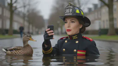 全ての「アヒル口」は宇宙からの遠隔操作だった。消防団員、無意識に“受信ポーズ”を継承か - Style 6