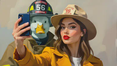 全ての「アヒル口」は宇宙からの遠隔操作だった。消防団員、無意識に“受信ポーズ”を継承か - Style 7