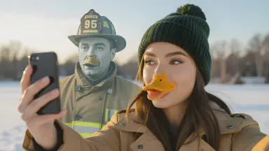 全ての「アヒル口」は宇宙からの遠隔操作だった。消防団員、無意識に“受信ポーズ”を継承か - Style 8