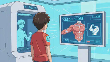 "Life Rebuilding Gym" Introduces "Muscle Verification" for Membership Screening. Biceps for Identity Verification, Abs for Credit Assessment. - Style 1