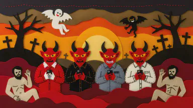 Hell Embraces Crowdsourcing for Torture Operations: Demons' Hourly Wages Now Based on Volume of Sinners' Screams - Style 1