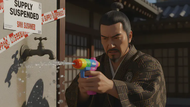 古武術「水撃道」、達人が水道料金滞納で免許停止。宇宙との交信は一時中断。