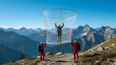 Anti-Gravity Sandals Too Effective, Hikers Keep Floating Away; Rescue Teams Resort to Giant Butterfly Nets - Main Image