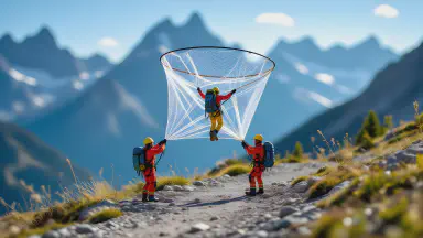 Anti-Gravity Sandals Too Effective, Hikers Keep Floating Away; Rescue Teams Resort to Giant Butterfly Nets - Style 2