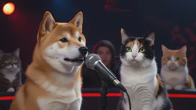 Faction Conflict Intensifies in Animal Shelter Reality Show. Shiba Inu Tearfully Says in Interview: "I Cannot Forgive That Calico Cat's Espionage" - Style 5