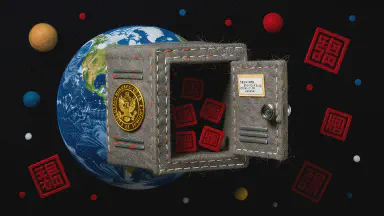 Mystery Object in Orbit Identified as Lost Government Cabinet from the 80s. Government: 'It's a Piggy Bank for the Future' - Style 2