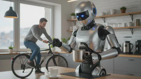 Latest AI Barista Powered by "Pedaling Humans", CEO Calls it "Ultimate Organic Energy"