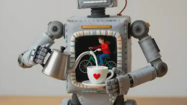 最新AIバリスタ、動力源は「ペダルを漕ぐ人間」。CEOは「究極の有機エネルギー」と説明 - Style 2