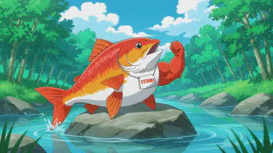 「プロテインは天然物に限る」川を遡上するムキムキ鮭、大手サプリ会社と電撃契約 - Style 1