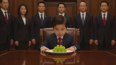 "Single Misplaced Kyoho Grape Erases Star System" Cabinet Office Appoints 3-Year-Old as Special Minister - Style 2
