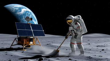 Lunar Workers Urgently Needed at 1,300 Yen/Hour. Benefits Include 'Zero-Gravity Back Pain' and Return Fuel Costs Deducted from Pay - Main Image