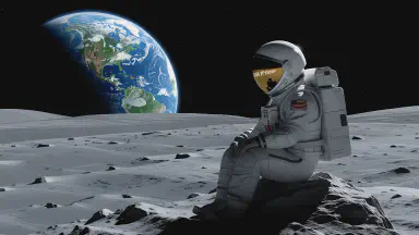 Lunar Workers Urgently Needed at 1,300 Yen/Hour. Benefits Include 'Zero-Gravity Back Pain' and Return Fuel Costs Deducted from Pay - Style 6