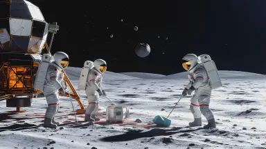 Lunar Workers Urgently Needed at 1,300 Yen/Hour. Benefits Include 'Zero-Gravity Back Pain' and Return Fuel Costs Deducted from Pay - Style 7