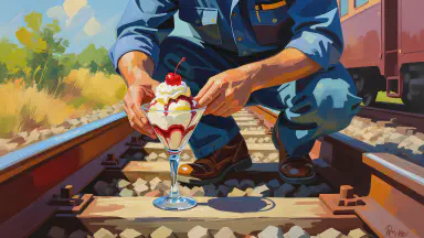 "Apologies for Delays Served as Parfait" - New Sweet Created on Heat-Warped Rails Goes on Sale Today - Style 5