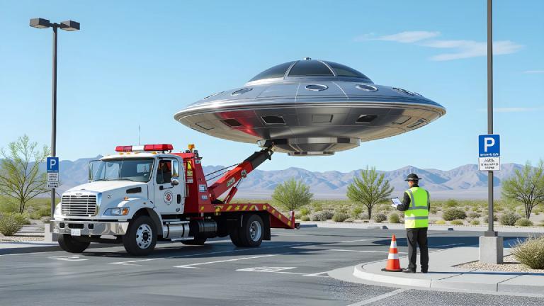市議会、UFOの駐車違反に取り締まり方針を決定。レッカー移動も辞さず