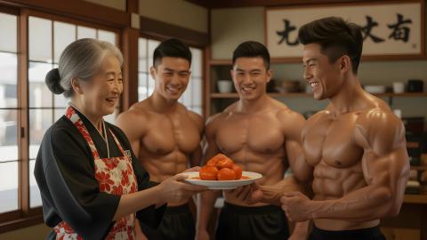 Grandma's Spicy Ohagi Causes Illegal Muscle Growth; Bodybuilding World Trembles as Sweet Shop Owner Becomes Wanted 'Muscle Trafficker'