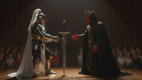 "This is Overtime!" Hero Strikes by Stabbing Holy Sword into Floor, Forms Union with Demon Lord