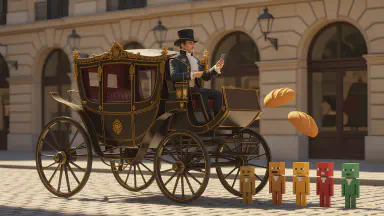 Poverty Survivor Game Update Adds "Noble Mode" - Players Score Points by Throwing Bread at the Poor in Cruel But Popular Feature - Style 4