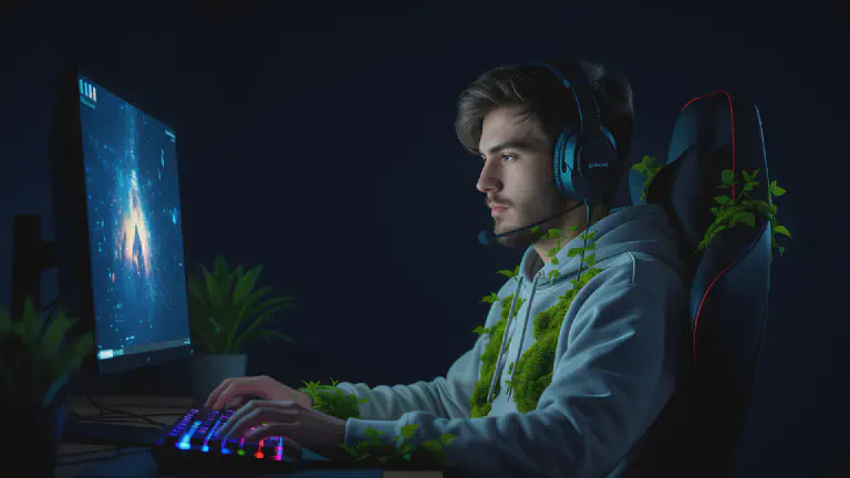 Pro Gamer Fuses with Gaming Chair, Successfully Achieves Photosynthesis. "Food costs are down," team rejoices.