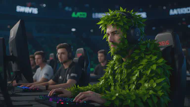 Pro Gamer Fuses with Gaming Chair, Successfully Achieves Photosynthesis. "Food costs are down," team rejoices. - Style 2