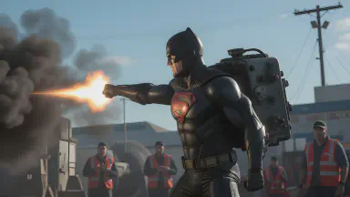 "True Hero" Emits Black Smoke with Every Special Attack. Power Source Revealed to be Diesel Engine - Style 5