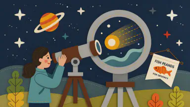 The Mystery of the Universe, Now Monetized. New Comet "Seafood" Generates Ad Revenue with Every Observation - Style 2