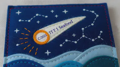 The Mystery of the Universe, Now Monetized. New Comet "Seafood" Generates Ad Revenue with Every Observation - Style 3