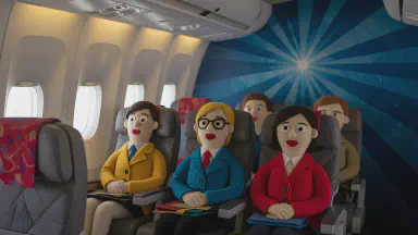 巨匠監督デザインの旅客機、離陸と同時にテーマ曲が爆音再生。非常口はエンドロール後に出現 - Style 2