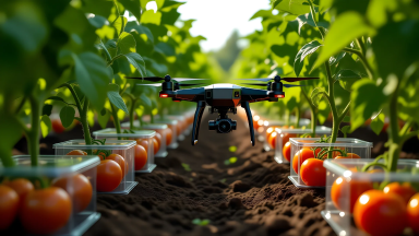 Garden Tomato 'Arrested' for Breaking Self-Isolation. New Gardening Style with 24-Hour Drone Surveillance is Born - Main Image