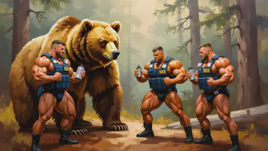 "Persuade Bears with Bench Press" - City Hall Passes Japan's First Muscle Ordinance for Wildlife Control - Style 1