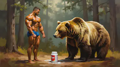 "Persuade Bears with Bench Press" - City Hall Passes Japan's First Muscle Ordinance for Wildlife Control - Style 3