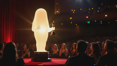 "Lens Flare" Finally Wins Academy Award. J.J. Abrams Sobs, "It's So Bright I Can't See Anything" - Style 3