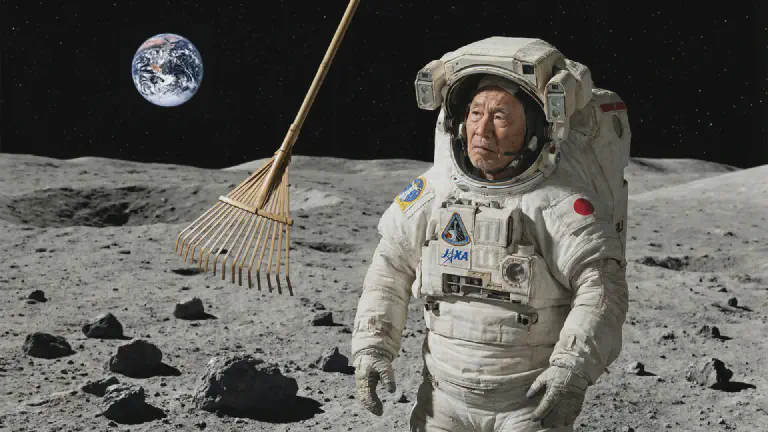 月面枯山水、まさかの低評価レビュー。「石の配置に哲学がない」と酷評され、庭師を緊急射出