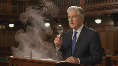 Bathroom Belting Act Passes, Prime Minister Delivers Policy Speech with Showerhead Microphone - Style 4