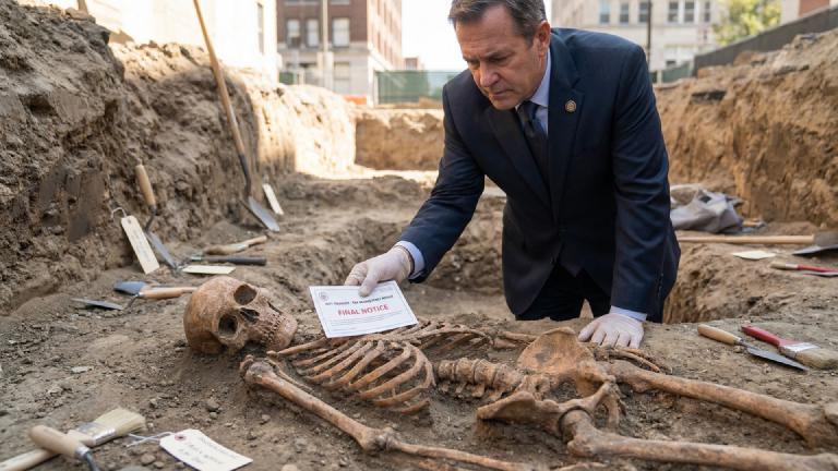 "Even the Deceased Must Pay Taxes" - City Sends 3,000-Year Delinquency Notice to Excavated Human Bones