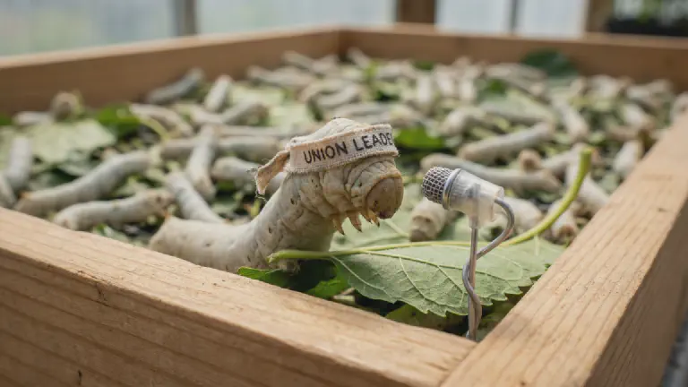 カイコ、ゼネスト突入。要求は「オーガニック桑と週休二日」、高級シルク市場が凍結