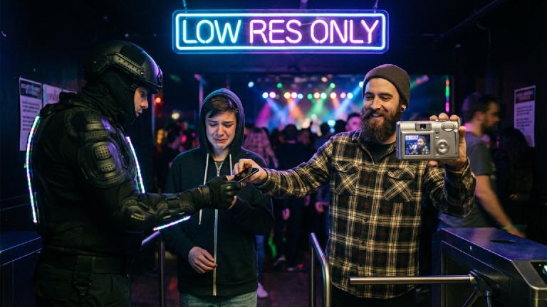Admission Requires a "2 Megapixel or Less Digital Camera." Instant Ejection for High-Quality Smartphone Owners as Industry's First "Low-Resolution Priority Gate" Launches