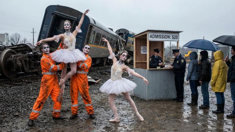 Railway Company Sues Accident Photos as 'Piracy': 'Derailment Was Premium Members-Only Performance Art'